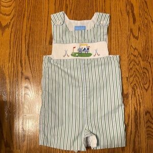 Anavini boys golf hand smocked jumper